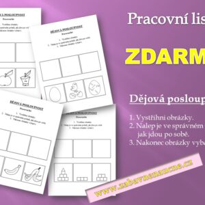 Zdarma dějová posloupnost pracovní listy