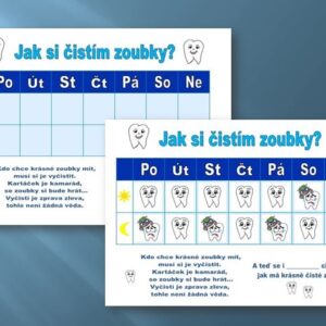 Jak si cistim zoubky? Motivacni tabulka v PDF. Tydenni prehled o cisteni zoubku.