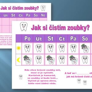 Motivační tabulka - jak si čistím zoubky? Soubor v PDF