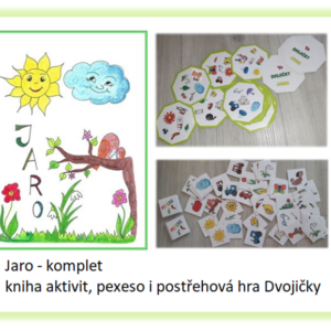Jaro - komplet - kniha aktivit, pexeso i postřehová hra Dvojičky